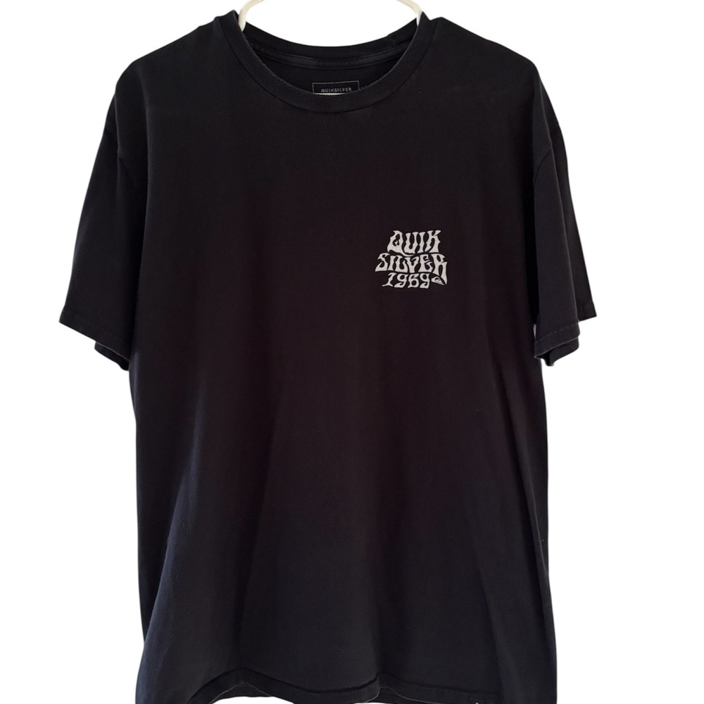 Quiksilver Men's Black Tee with Logo